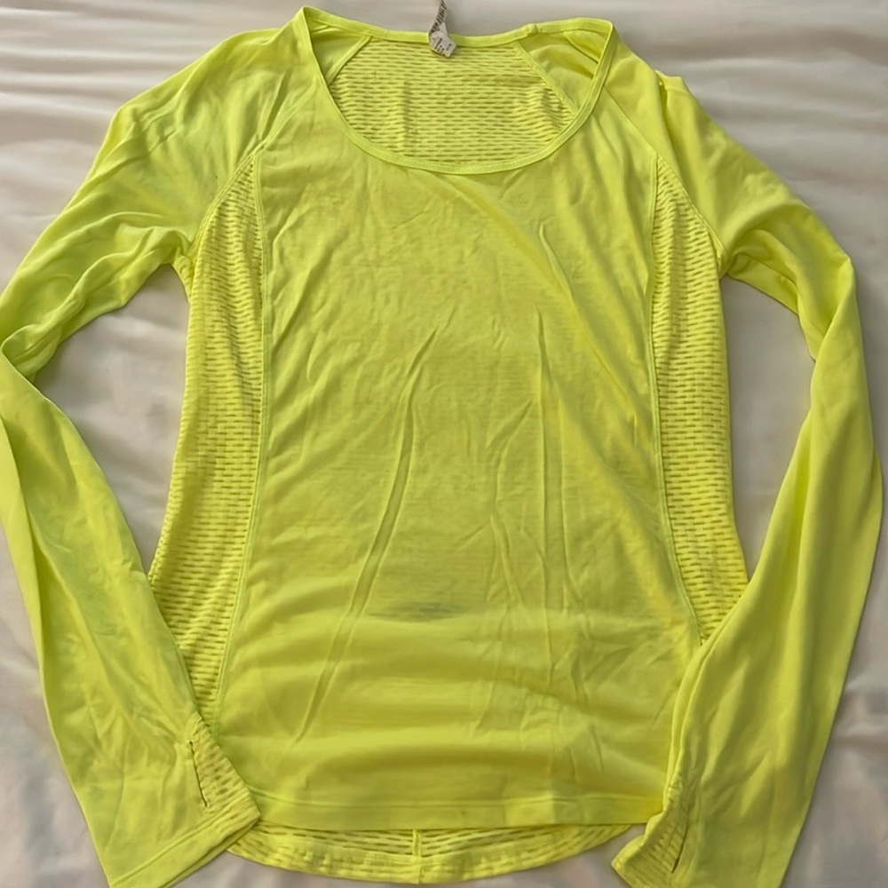 Under Armour Neon Yellow Long Sleeve Athletic Top